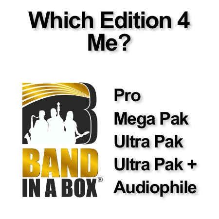 Choosing which Band in a Box Edition is right for You